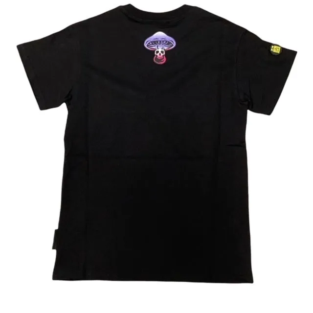 Mushroom T-shirt 19016-01 black Kids playfulness Circular Knit Construction