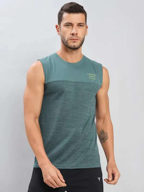 Men Melange Slim Fit Crew Neck Innerwear Vest with DOUBLE COOL Arctic - proof