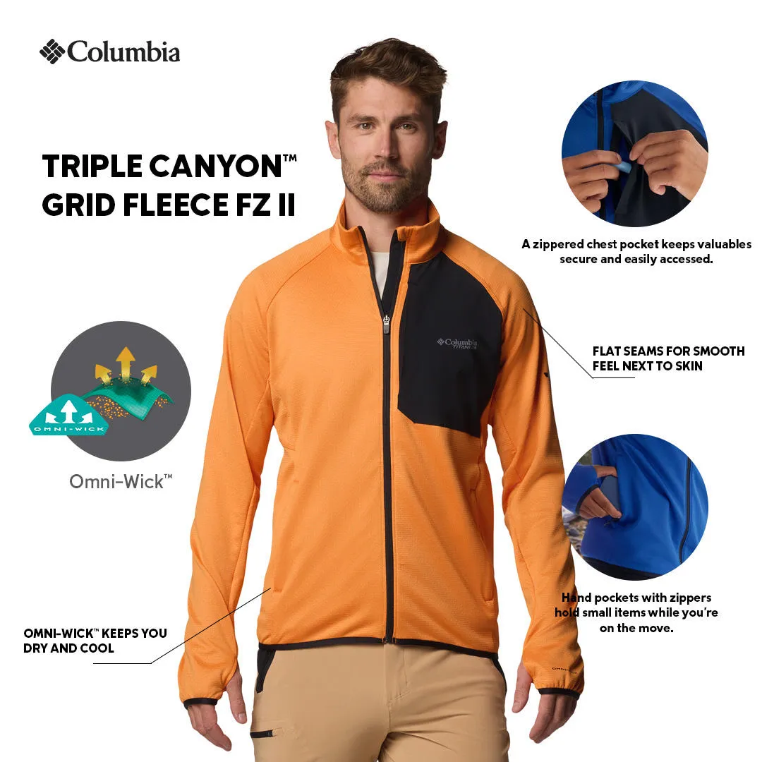 Trendy Look Columbia Men Black Triple Canyon Grid Fleece FZ II