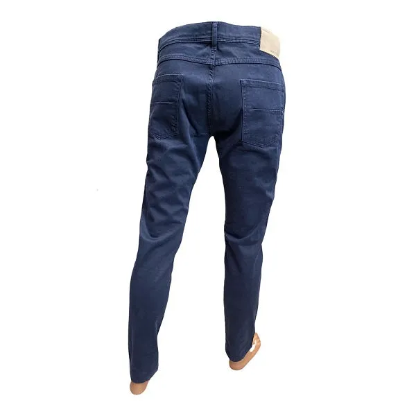 Elegant Formal Zero Construction pantalone uomo Fabaco 41054001 4105 blu