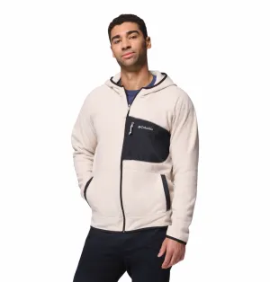 Preppy Vibe Cold Day Columbia Men Beige Fast Trek Overlay Fleece Jacket
