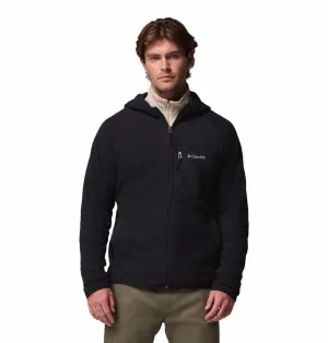 Shoulder Season Overlock Stitching Columbia Men Black Fast Trek Overlay Fleece Jacket