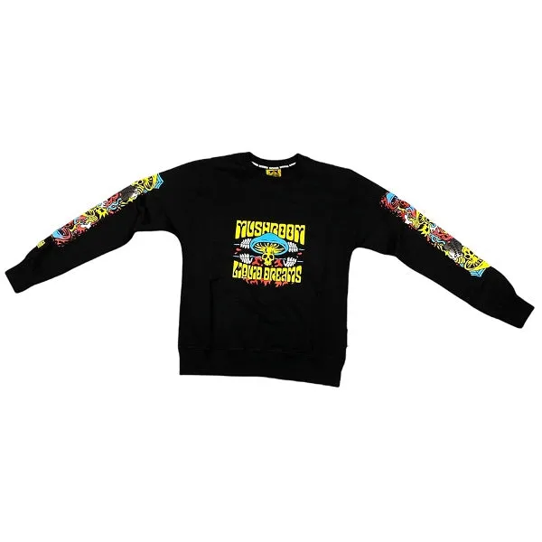 Water resistant coating product tribal energy Mushroom Felpa con girocollo da uomo 29000-01 nero
