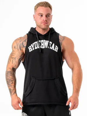Collegiate Sleeveless Hoodie - Black Sports Wear