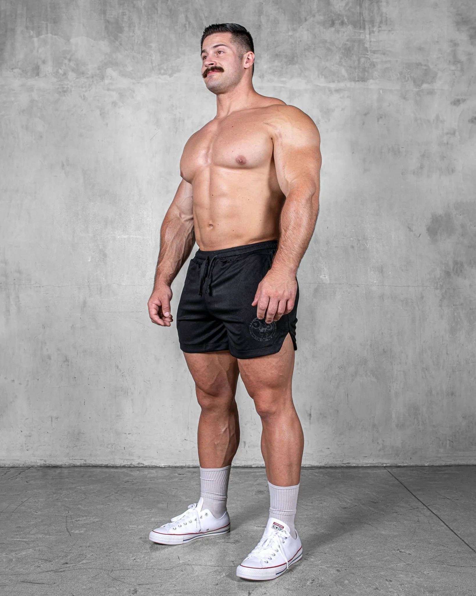 LIFTING SHORTS ?C TONE / ALL BLACK Nylon shorts