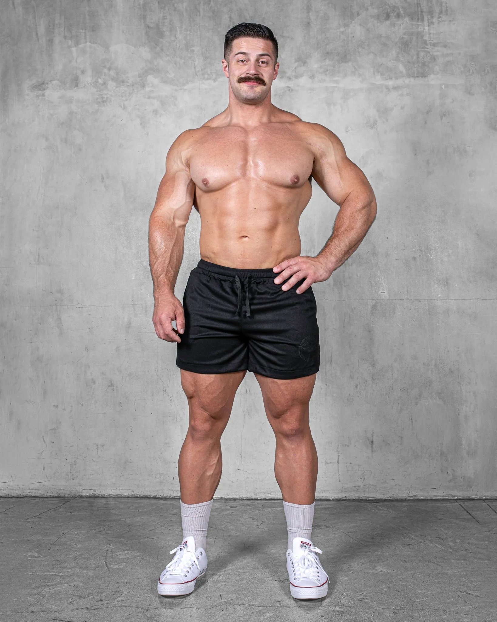 Basic Stretch LIFTING SHORTS ?C TONE / ALL BLACK