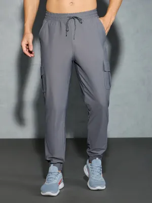 Chic Fit Sporty Look Men Solid Slim Fit Cargo Joggers with DURACOOL 