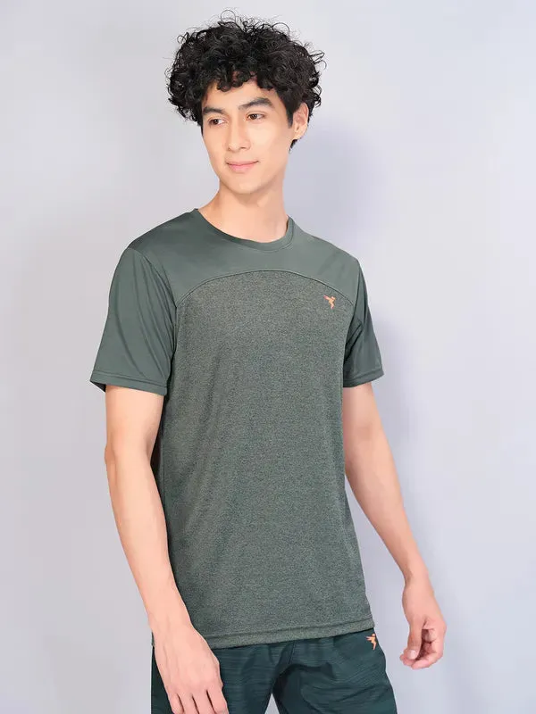 Men Crew Neck Slim Fit Melange T-shirt with DOUBLE COOL Comfort Design Fit Casual Touch