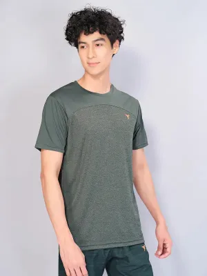 Men Crew Neck Slim Fit Melange T-shirt with DOUBLE COOL Comfort Design Fit Casual Touch