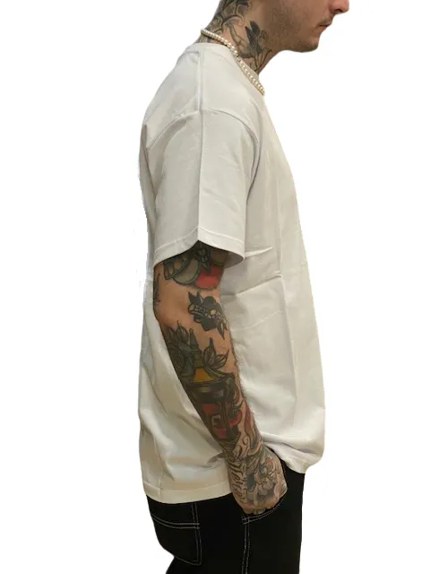 LayeredSleeveConstruction Propaganda maglietta manica corta da uomo Ribs 23SSPRTS695 bianco