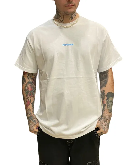Comfy Stretch Fit Propaganda maglietta manica corta da uomo Ribs 23SSPRTS695 bianco