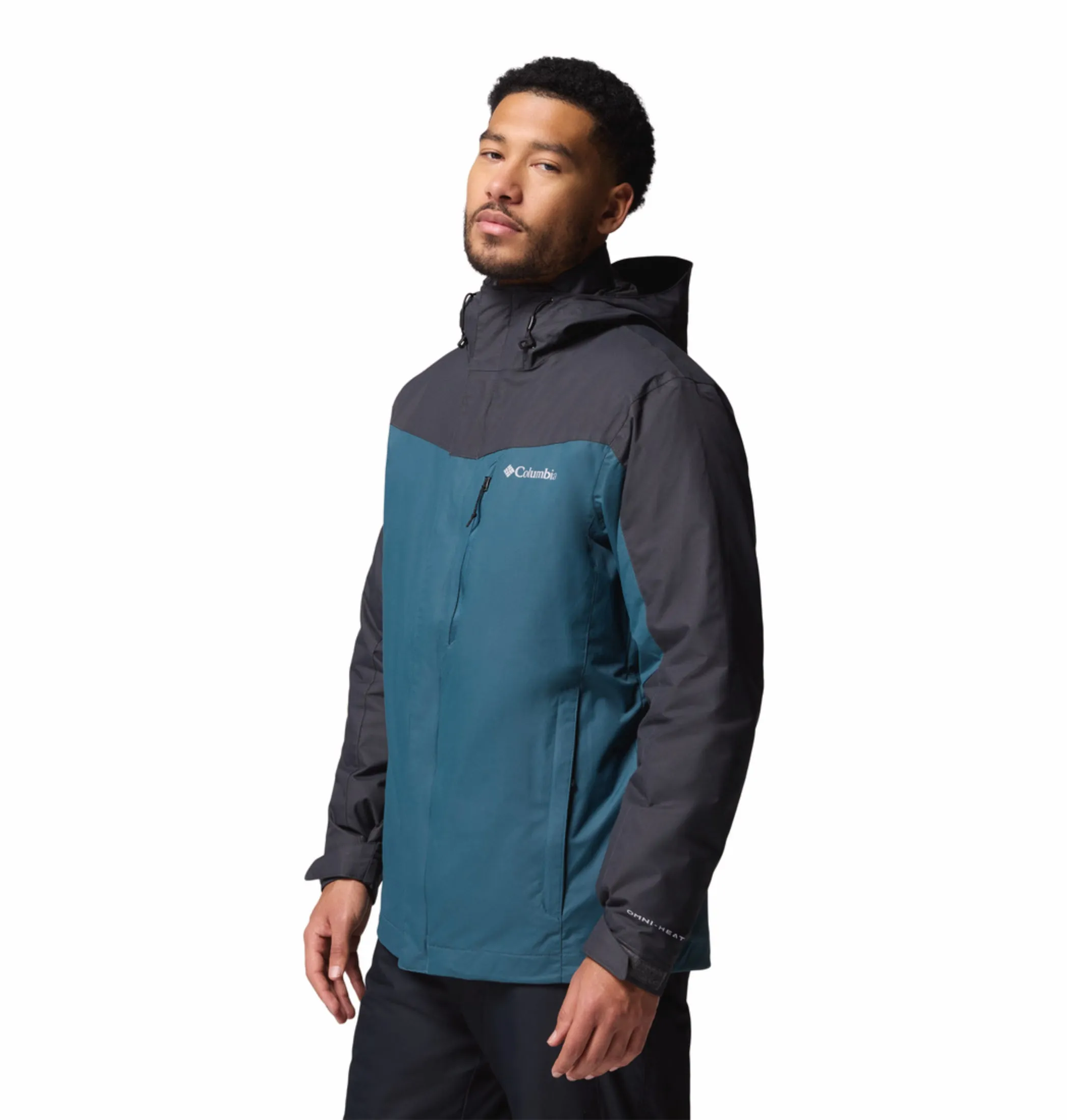 Grid Fleece Lining Columbia Men Teal OmniHeat Reflective Whirlibird V Interchangeable Jacket