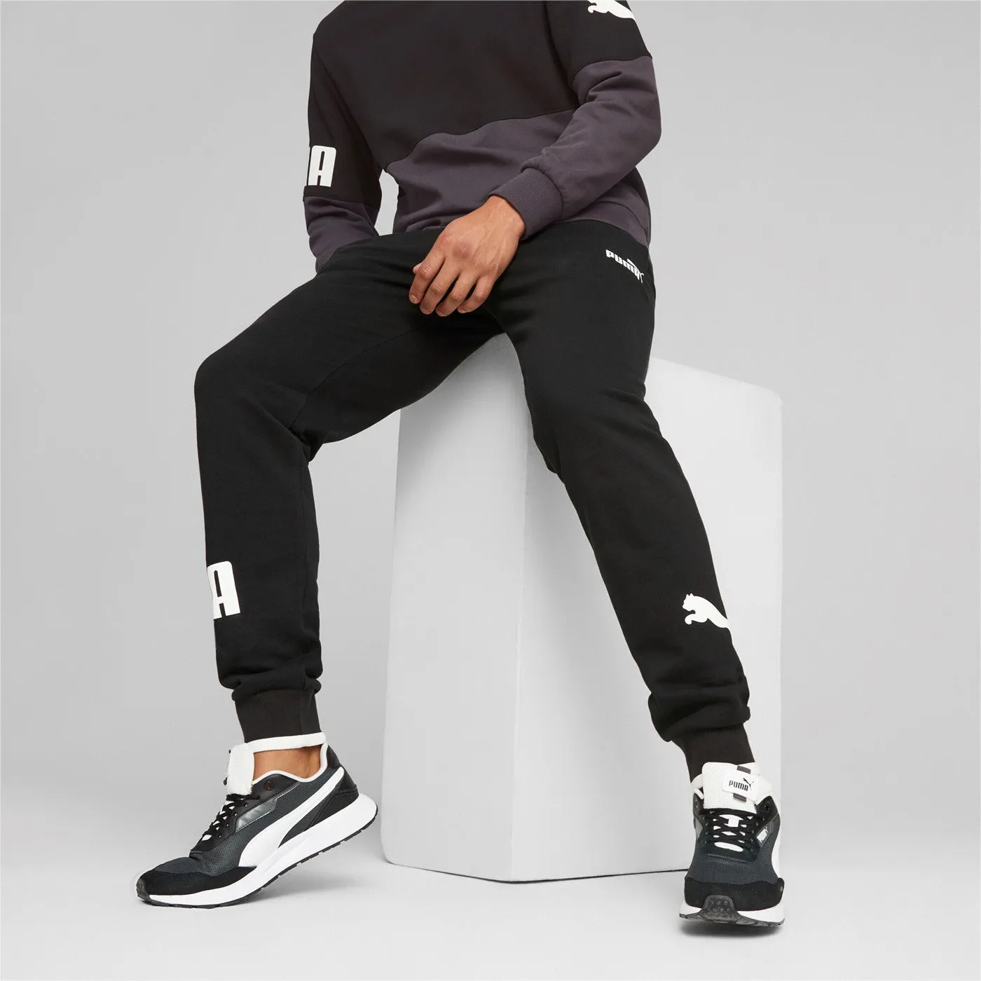 Puma Pantalone sportivo da uomo Power Sweatpant TR cl 673329-01 black Pool Capri Stability Performance