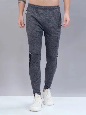 Men Melange Slim Fit Trackpants with TECHNO DRY Versatile Comfort