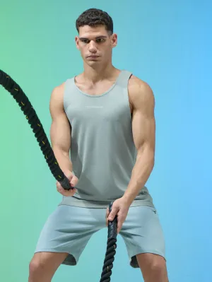 Men Melange Slim Fit Round Neck Sports Innerwear Vest with DOUBLE COOL Stay Flexible