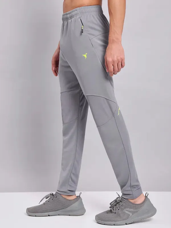 Men Solid Slim Fit Trackpants with TECHNO DRY Multi Pocket Configuration