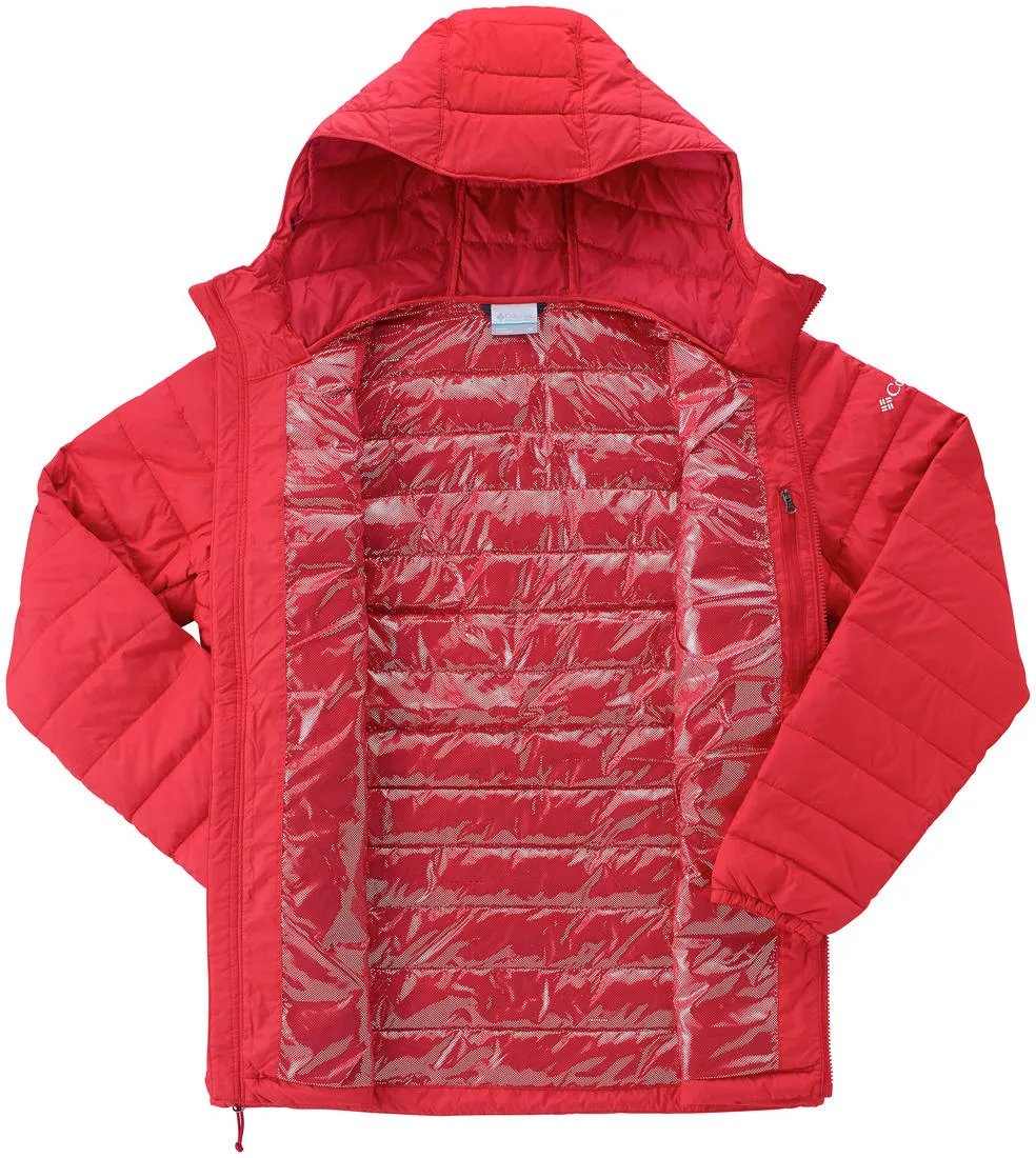 Packable Layer Columbia Men Red Powder Lite Hooded Jacket