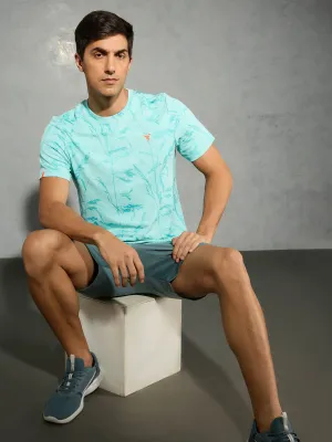 Perfect Layer Men Jacquard Slim Fit Crew Neck T-shirt with DOUBLE COOL