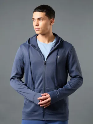Men Solid Slim Fit Hooded Jacket with TECHNOWARM  Urban Look