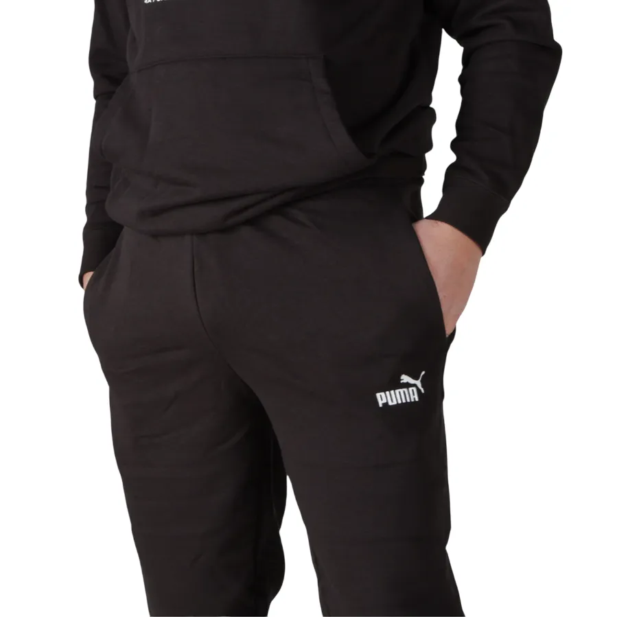 Odor ResistantFabric Puma pantalone sportivo da uomo Essential Logo slim 682644-01 nero
