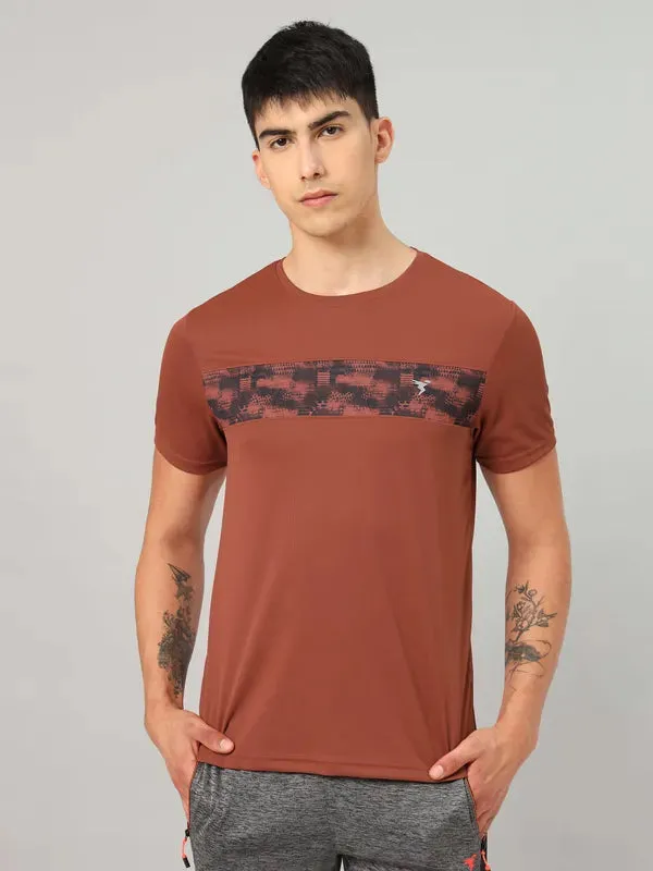 Men Printed Slim Fit Crew Neck T-shirt with TECHNO COOL  Picnic Fun