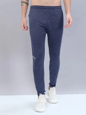 Men Melange Slim Fit Trackpants with TECHNO DRY Gym Capri Non Slip Waistband Tech