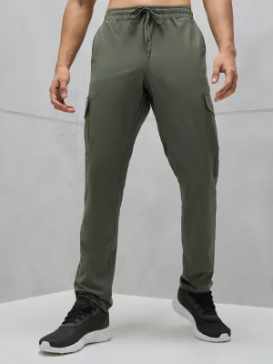 Men Solid Relax Fit Cargo Trackpants with DURACOOL  Anti Static Weave Flexible stretch