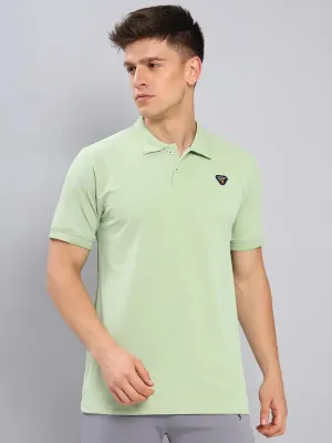 Men Solid Slim Fit Polo T-shirt with ELASTO PLUS Business Travel Fashion Ready