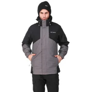 Columbia Men Grey Bugaboo II Fleece Interchange Jacket Lightweight Waterproof Layered Protection