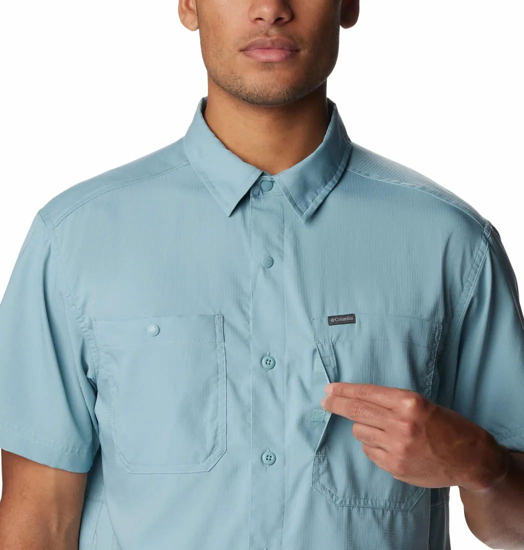 Columbia Men Blue Silver Ridge Utility Lite Short Sleeve (Sun Protection) CompactPackaging