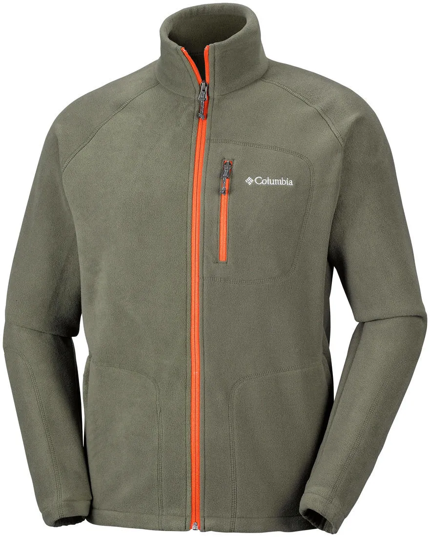 Columbia Men Brown Fast Trek II Full Zip Fleece Transitional Wear Fall Outfit
