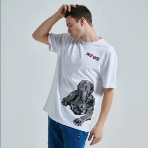 Flexible stretch Dolly Noire Mastino Napoletano Tee ts096-ta-02 white
