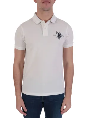 Lightweight Style Tailored Comfort U.S. Polo Assn Polo da uomo manica corta con retrocollo a contrasto Kory 41029 65084 100 bianco