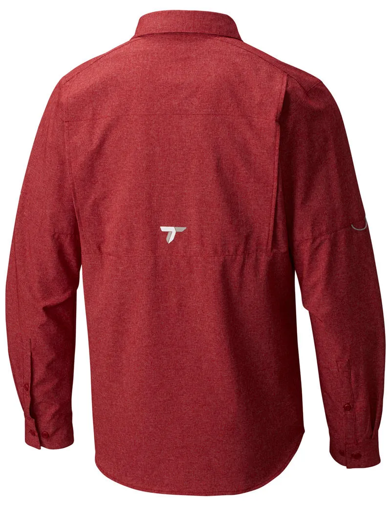 WrinkleResistant Columbia Men Red Irico Mens Long Sleeve Shirt