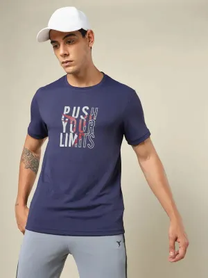 Classic Color Men Printed Regular Fit Crew Neck T-shirt with TECHNO COOL 