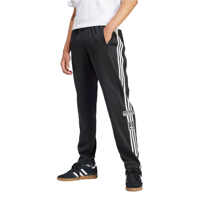 Quick Dry Pants Flexible Fabric Blend Adidas pantalone sportivo con bottoni Adicolor Adibreak IM8219 nero bianco