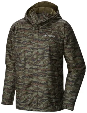 visibility Double Layered Insulation Columbia Men Green Watertight Printed Jacket Waterproof
