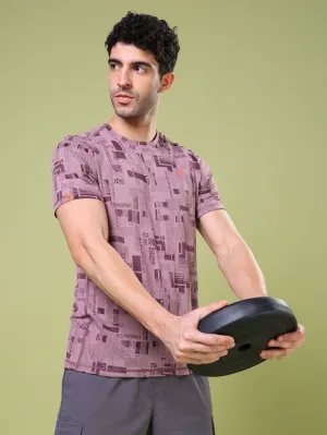 Fashion-Forward Layered Look Men Jacquard Slim Fit Crew Neck T-shirt with DOUBLE COOL