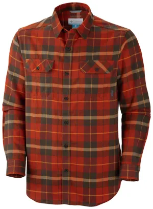 Insulated Outerwear Casual Bottoms Columbia Men Orange Flare Gun Flannel III Long Sleeve Shirt