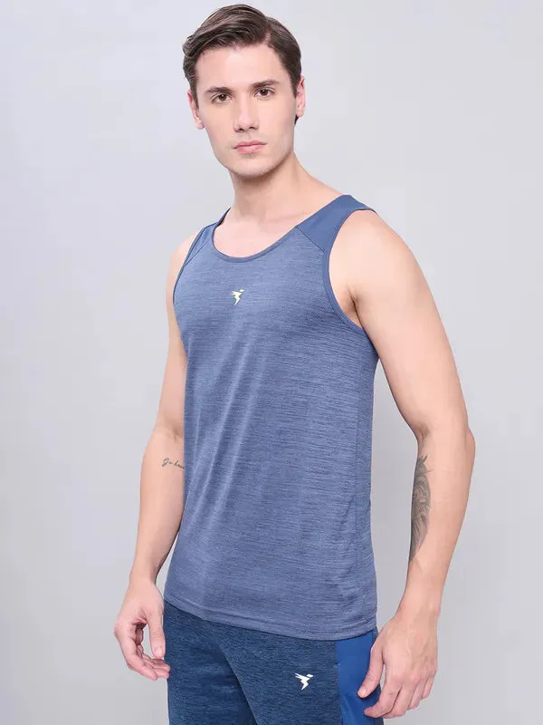 Men Melange Slim Fit Scoop Neck Innerwear Vest with DOUBLE COOL Everyday Easy No Slip Interior