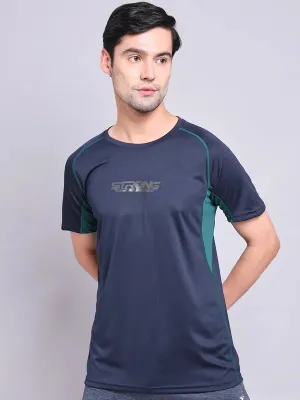 Sporty Design Minimalist Design Men Printed Regular Fit Crew Neck T-shirt with TECHNO COOL 