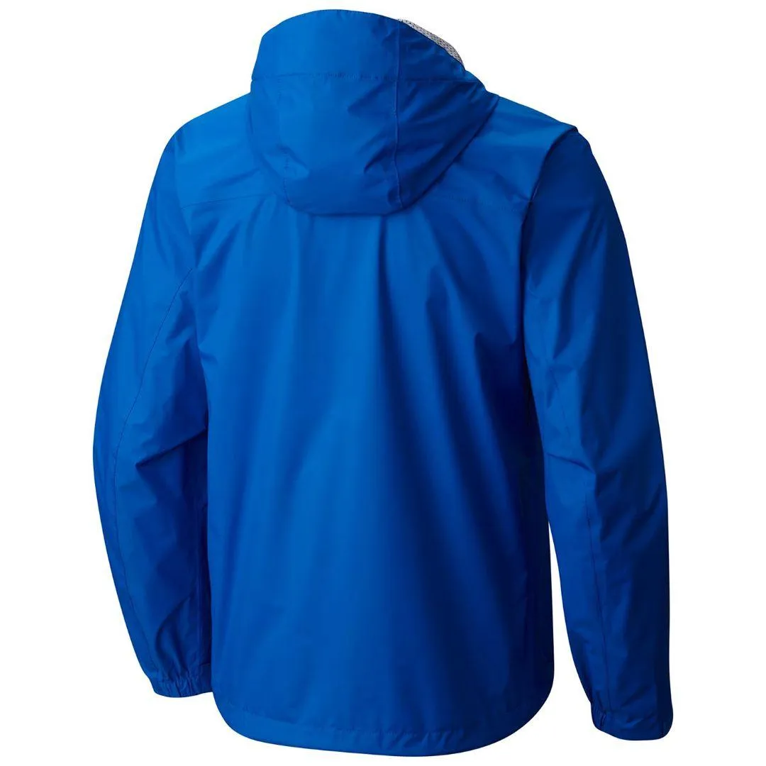 Columbia Men Blue EvaPOURation Jacket Waterproof Tactile Response Fabric