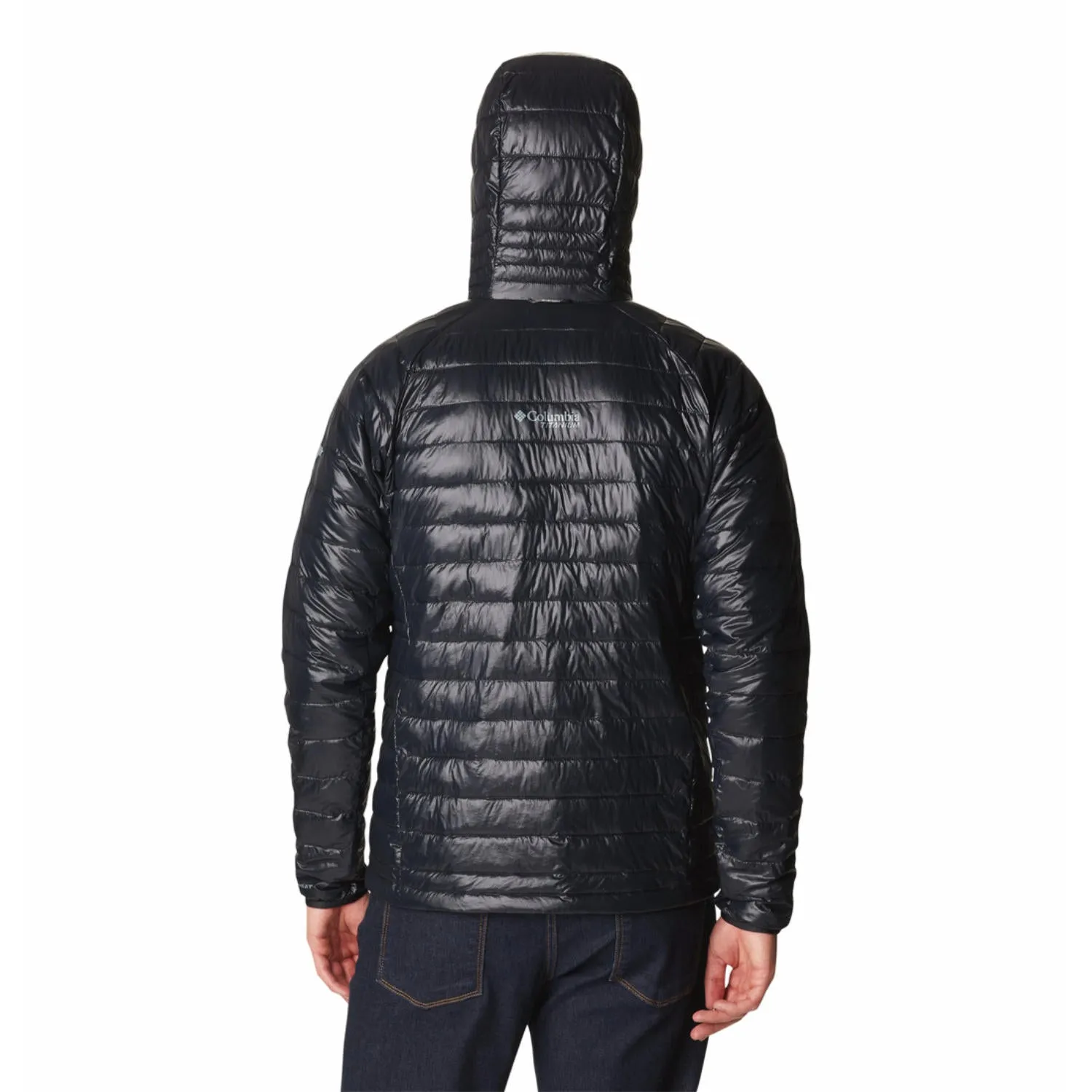 Columbia Men Black Platinum Peak II Hooded Jacket Formal Style YKK Zipper Hardware