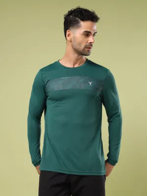 Comfortable Fashion Versatile Design Men Printed Slim Fit Round Neck Sports T-shirt with TECHNO COOL 