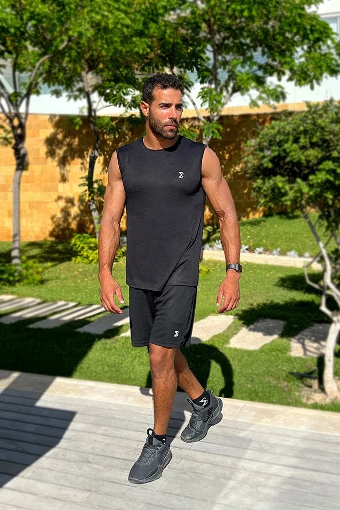 Laid-Back Outfit Sleeveless Nimble Tee Black