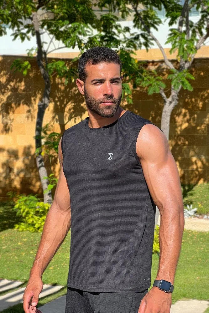 Sleeveless Nimble Tee Black Nordic Light Day Off