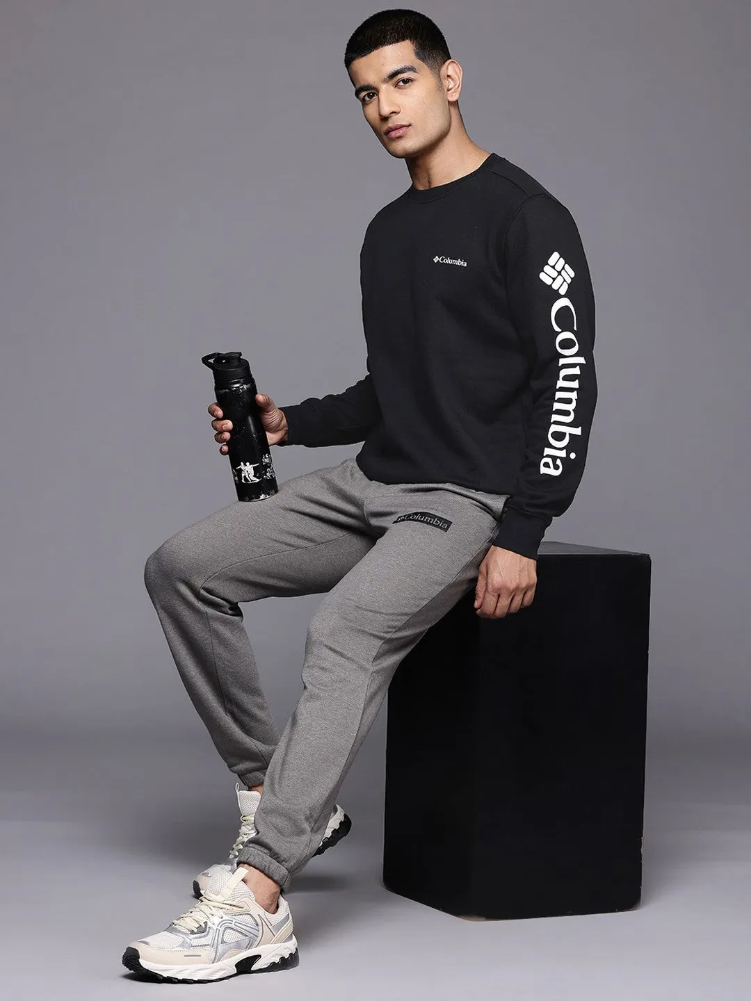Columbia Men Black Beaumount Crew Lightweight Wear