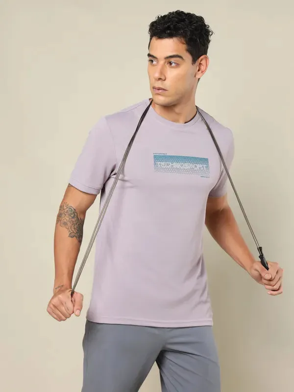 Men Printed Regular Fit Crew Neck T-shirt with TECHNO COOL  Trendy Comfort