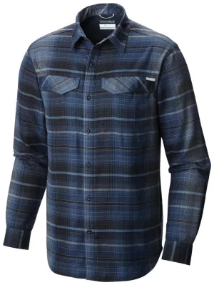 Columbia Men Blue Silver Ridge Flannel Long Sleeve Shirt City Soul Functional Fit
