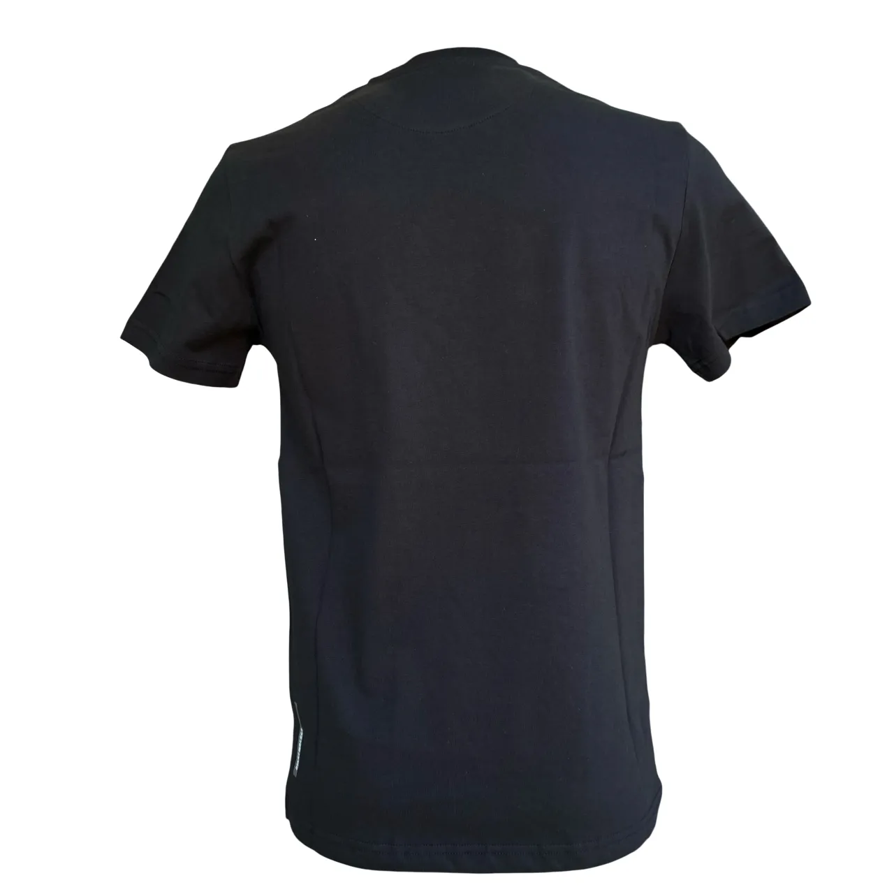 Collared formality Bikkembergs maglietta manica corta da uomo con logo in tinta BMT0931 8000 nero